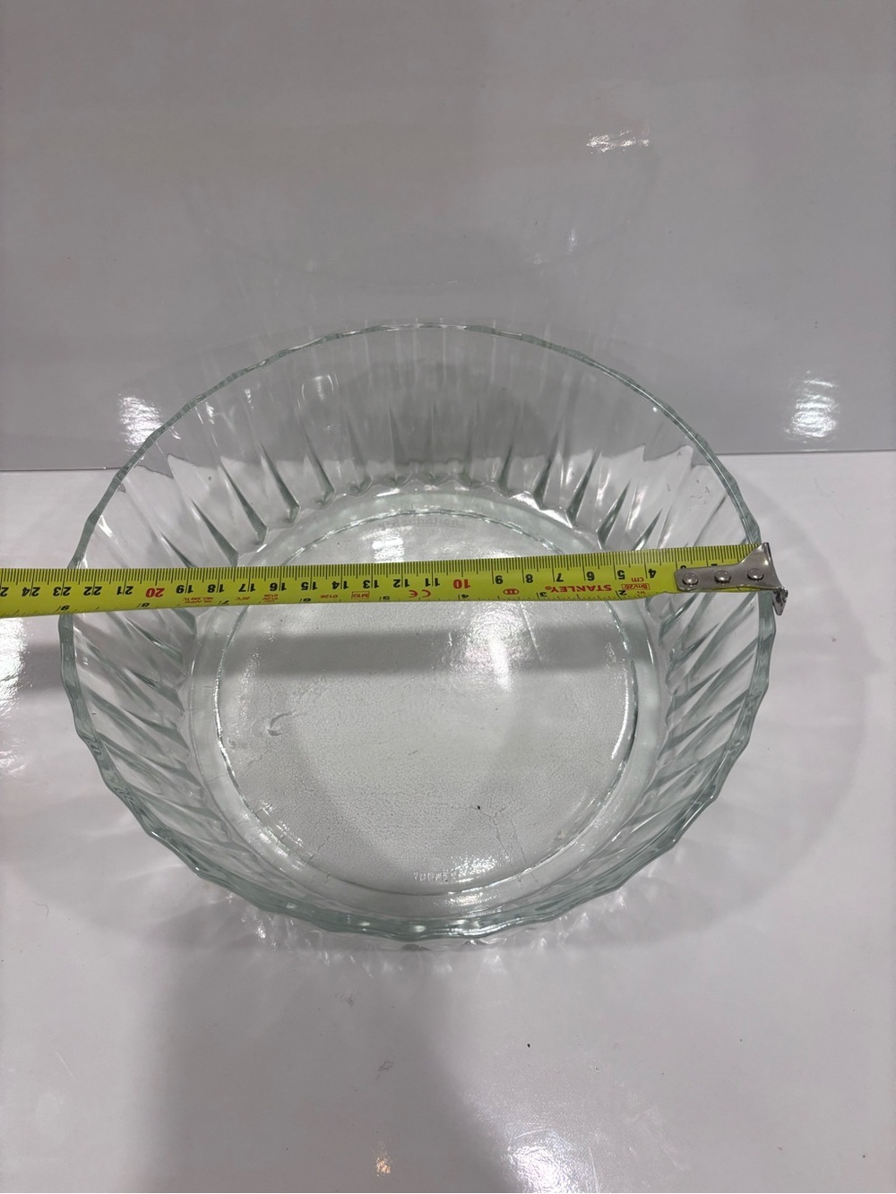 Vintage Turkish Pasabache Clear Glass Bowl With Ribbed Design VL5177 - Picture 6 of 7